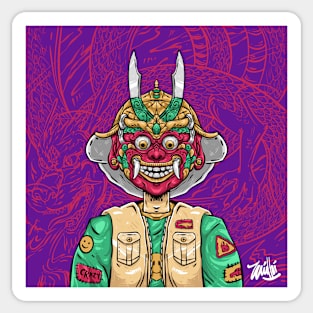 Modern samurai japanese Sticker